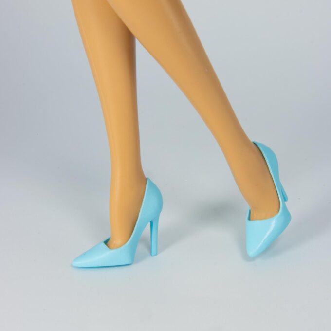 Aqua “Minimalist” Pastel Pumps For Barbie