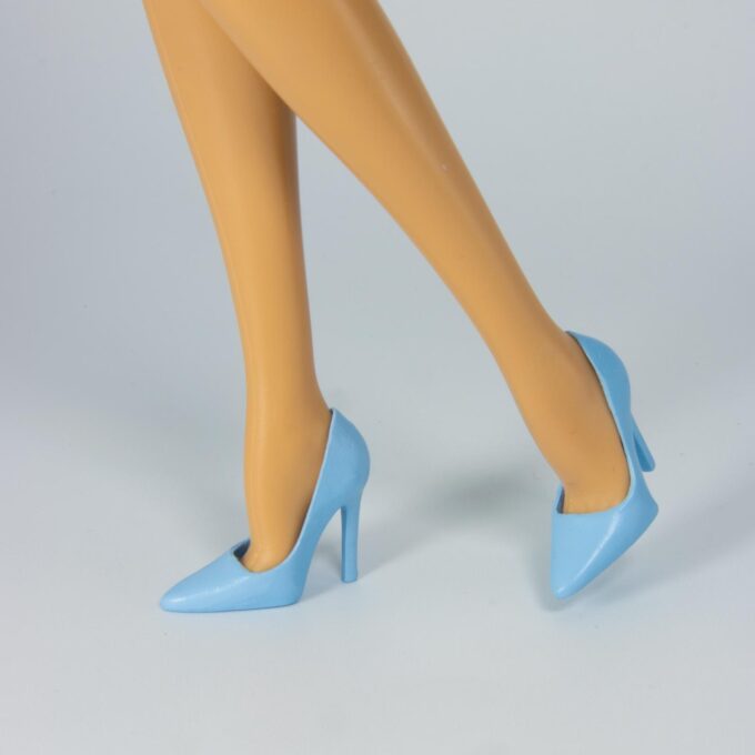 Light Blue “Minimalist” Pastel Pumps For Barbie