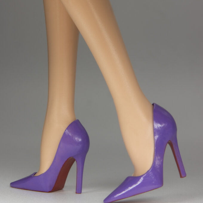 Lavender Pumps With Red Soles For Barbie