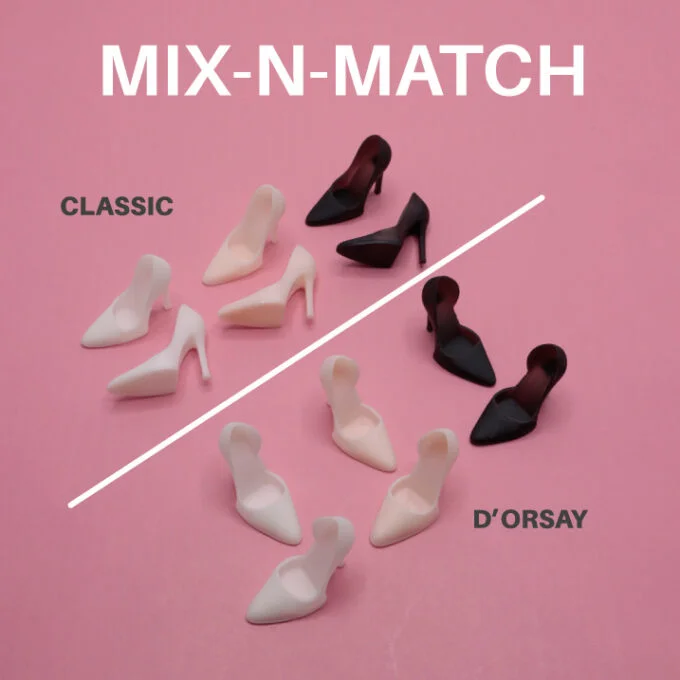 Mix-n-Match of Blank pumps for Barbie