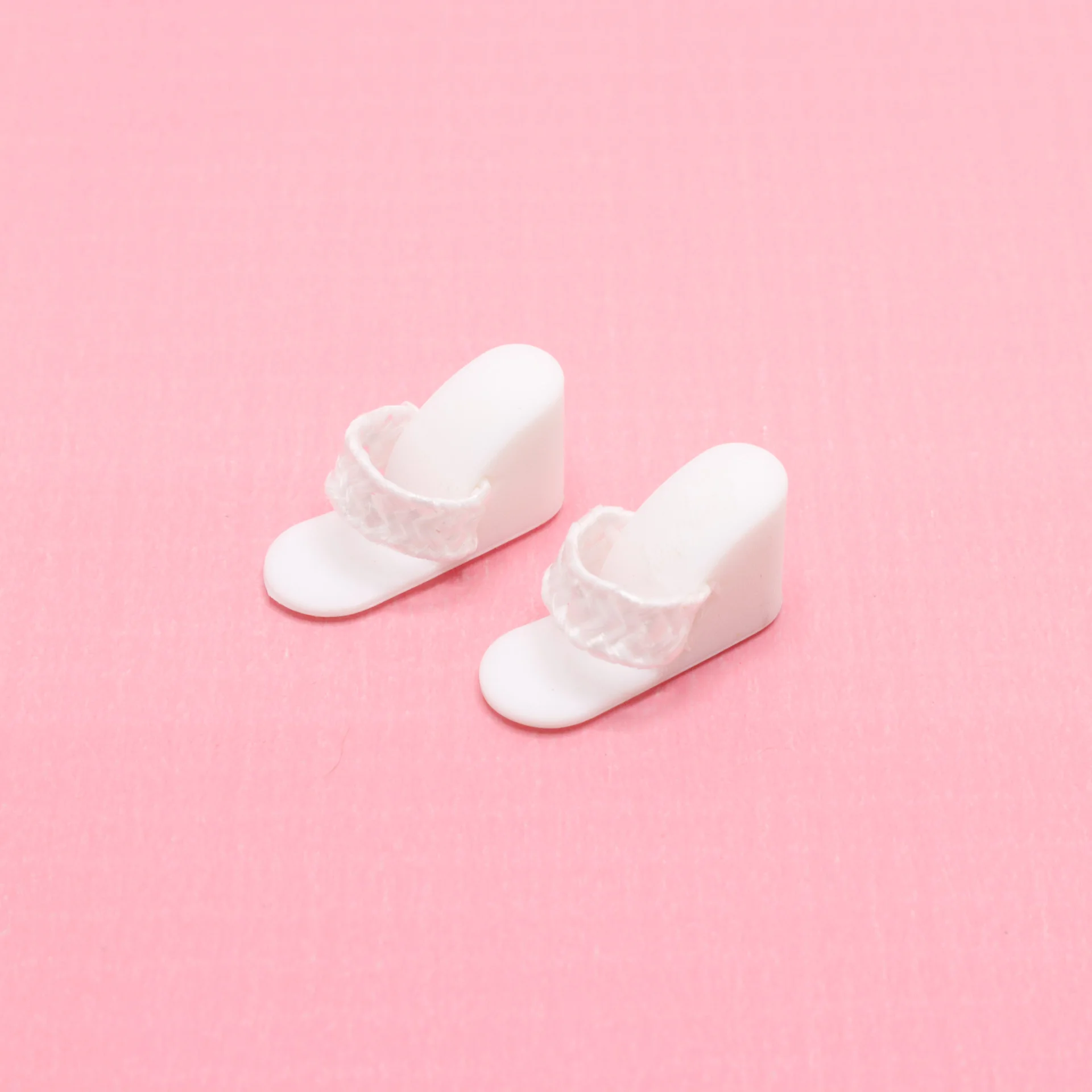 White Vintage Style Wedges