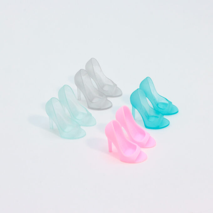 BUNDLE #20 – 3 Seaglass and 1 Bubblegum Open Toe Pumps